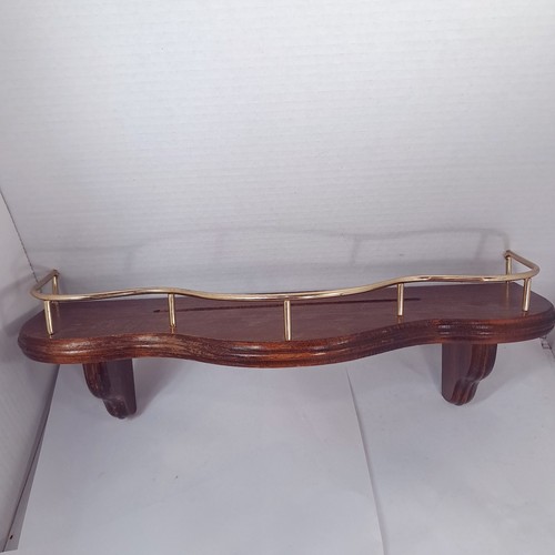 Vintage homco wood wall shelf - wall,