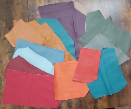 Real leather pieces - leather, (996g)