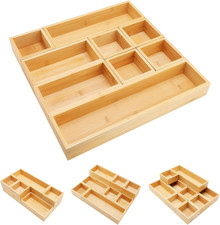Bamboo Drawer Organizer Set, 9