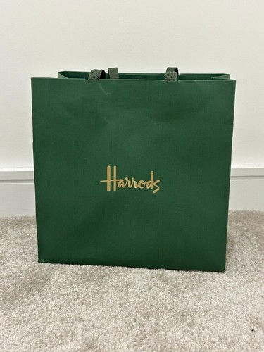 Harrods dark green paper tote - green,