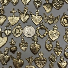 25 Milagro HEART Charms