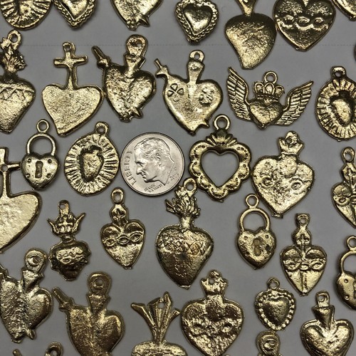Milagro heart charms - 25,