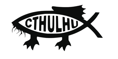 Cthulhu fish vinyl - fish, graphic