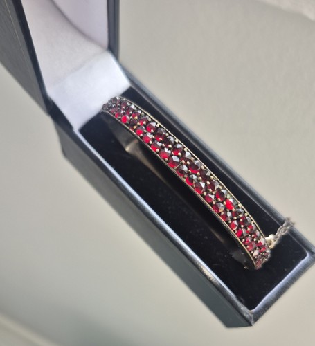 Antique bohemian garnet - bohemian, bangle