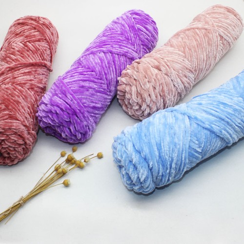 Chenille gold velvet yarn - chenille, hook