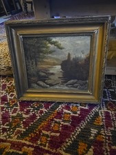 Antique Signed 1886 Oil On
