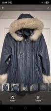 LLD 100% leather fur jacket