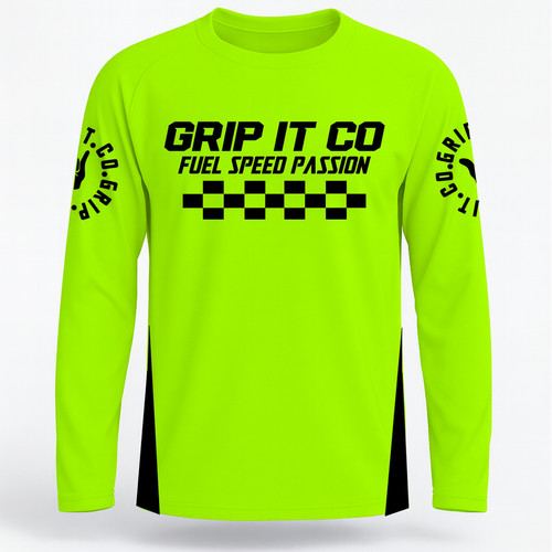 Neon green motocross jersey - motocross,