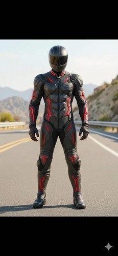 Black armored motorcycle suit - armored,