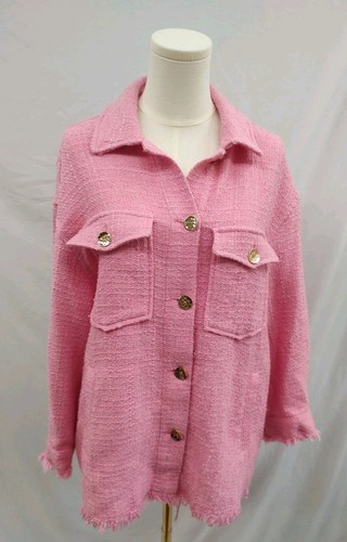 Zara shacket jacket shirt pink - shirt,