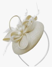 Bead Round Pill Box Loop Headband Fascinator for Weddings, Ascot,  Ladies Day