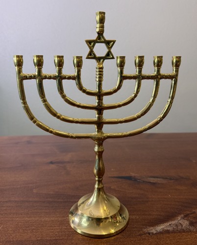 Menorah large heavy - menorah, polished