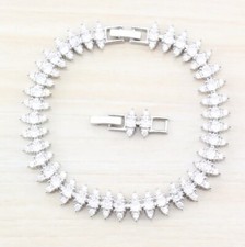 Sterling Silver  White Clear