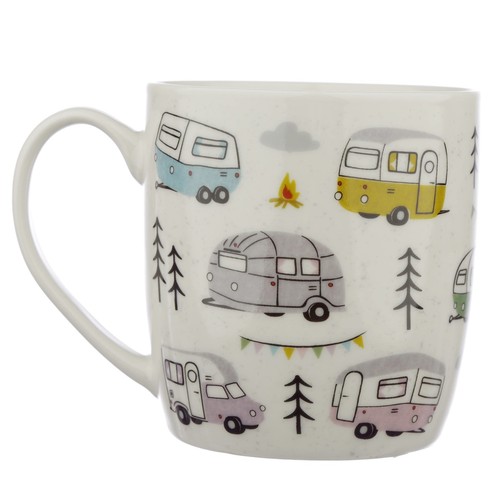 White porcelain coffee mug - white,