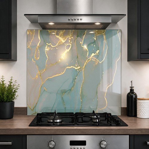 Printed glass kitchen - printed,