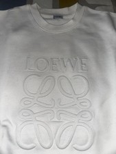 Loewe White Jumper Size M 100% Cotton Excellent Condition