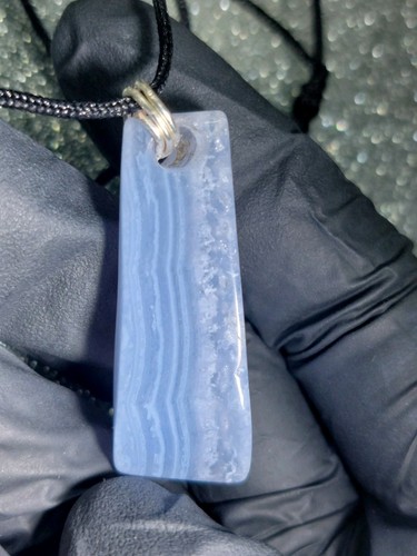 Blue lace agate necklace - necklace,