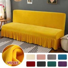 Stretch Velvet Futon Sofa Bed