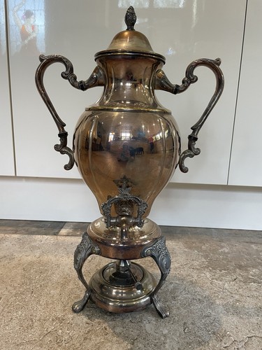 Silver plate samovar - plate, urn