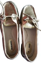 Golden Sequin Sebago Deck Boat
