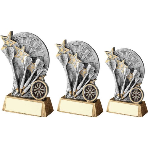 Darts board and - board, trophy