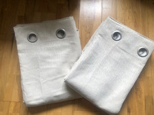 Next  NATURAL LIGHT Heavyweight Chenille Eyelet Lined Curtains 228X229 CM HUGE !