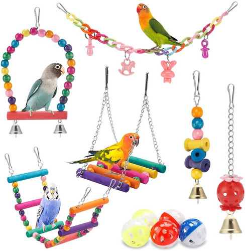 Colorful hanging chew - toy, for
