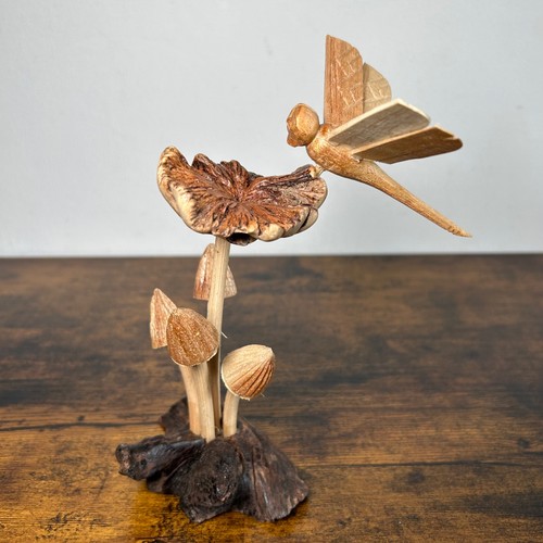 Dragonfly with mushrooms on - with, 5