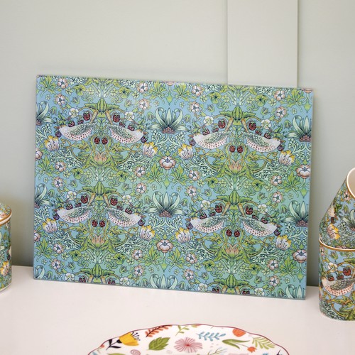 William morris teal strawberry - teal,