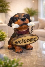 Welcome Dog Figurine Statue