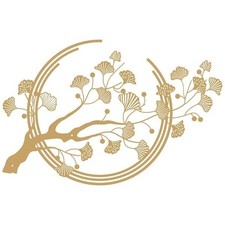 Large Metal Ginkgo Tree Leaf