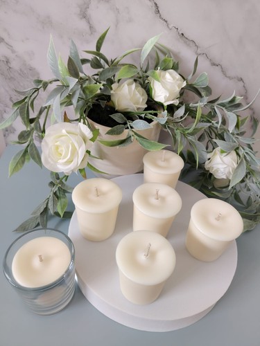 Ivory votive soy wax candles - ivory,