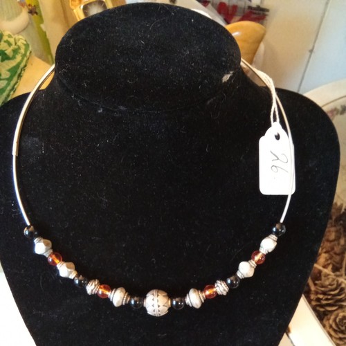 925 silver hoop necklace with