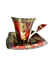 Fathi Mahmoud Limoges Porcelain Coffee/Tea 2pcs Made in Egypt