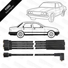 Ford Pinto Engine 4 Cylinder Performance Double Silicone 8mm HT Leads In Black