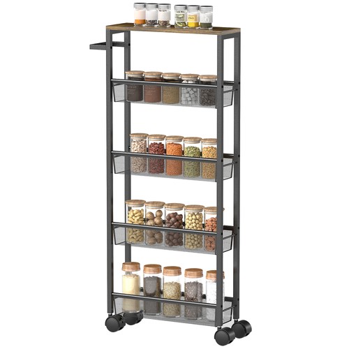 Homcom rolling kitchen - rolling,