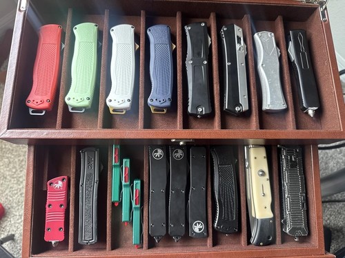 Knife display case leather - 17+,