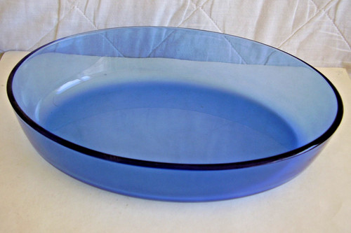 Blue pyrex glass - oven, to