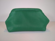 Green ruched pouch bag - ruched,
