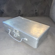 Fab Vintage "The Crown" Pure Aluminium Sandwich Lunch-box/Fishing box