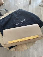 Saint Laurent Clutch Bag Nude Leather
