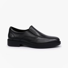 Hush Puppies TOBY SNR Boys Comfort Slip-On Shoes  School Shoes-Black