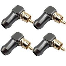 4Pcs Right Angle RCA Phono