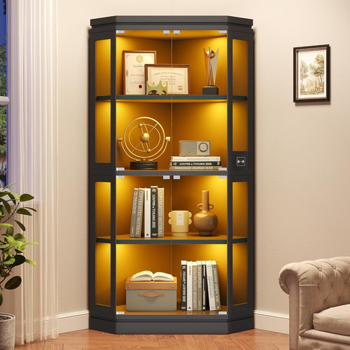 Corner display cabinet with - display,