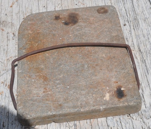 Antique soapstone warming - antique,