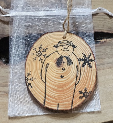The snowman handcrafted wooden - handcrafted,