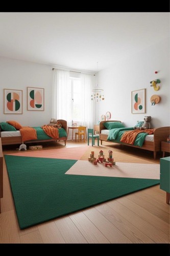 Hand tufted wool - tufted, area