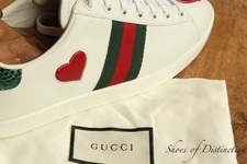 Gucci Ace Heart White Leather