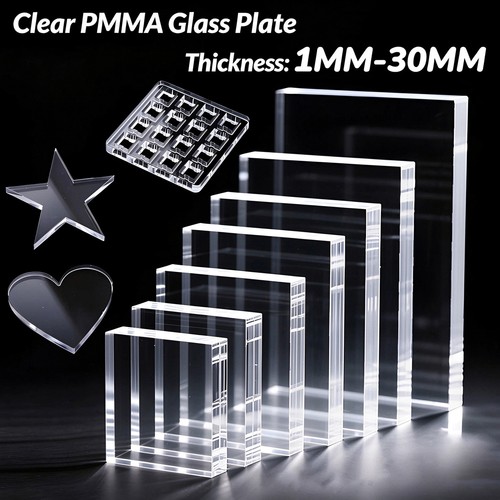 Clear glass plate plastic cut - clear,