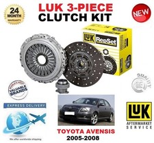 FOR TOYOTA AVENSIS 2.0 D4D 2.2 D CLUTCH KIT 2005-2008 LUK 3 PIECE OE QUALITY